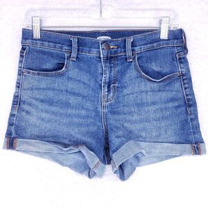 OLD NAVY Rolled Cuff Jean Shorts Women Size 6 High Rise Denim Casual Pants